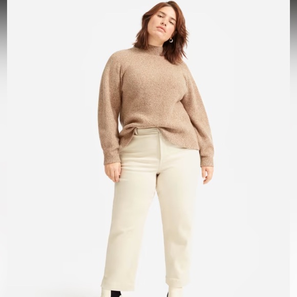 NWT Everlane The Straight-Leg Cropped short jeans Size 14 in Sandstone casual - Picture 2 of 4